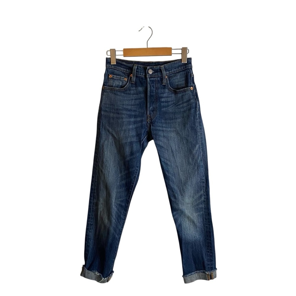 Levi's Women's Medium Indigo High Waisted Button Fly Denim Jean